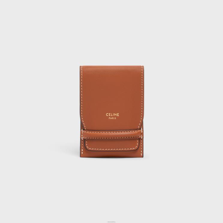 CELINE Tan Luggage Tag in Lambskin R0ZNN1634