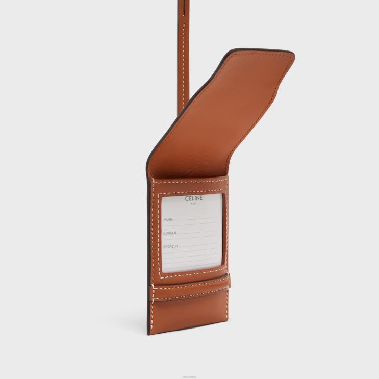 CELINE Tan Luggage Tag in Lambskin R0ZNN1634