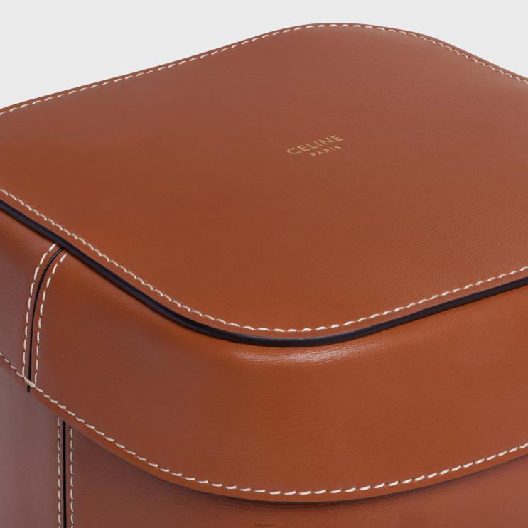 CELINE Tan Medium Box in Shiny Calfskin R0ZNN1533