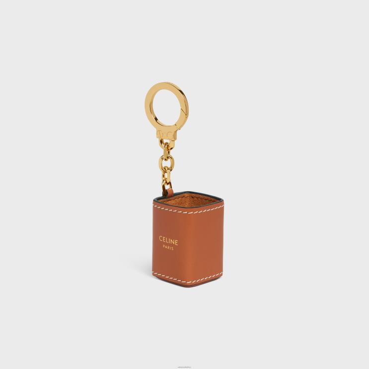 CELINE Tan Miniature Perfume Holder Charm in Calfskin R0ZNN1475