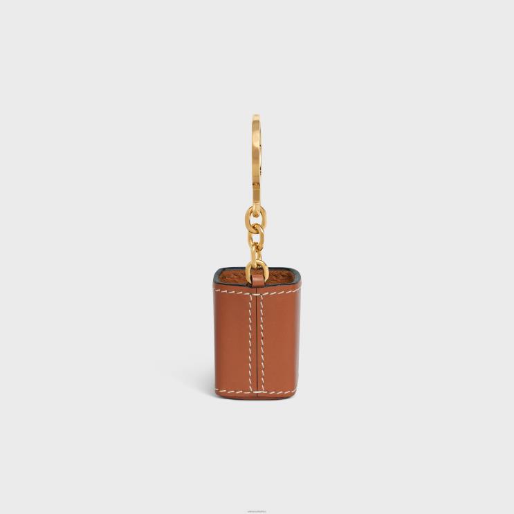 CELINE Tan Miniature Perfume Holder Charm in Calfskin R0ZNN1475