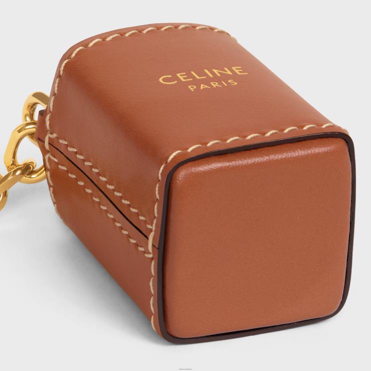 CELINE Tan Miniature Perfume Holder Charm in Calfskin R0ZNN1475