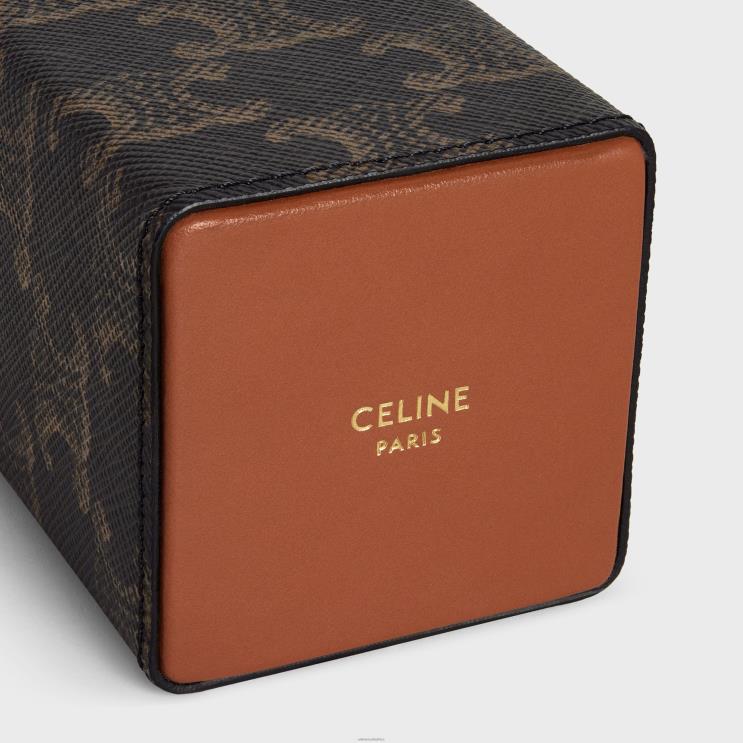 CELINE Tan Perfume Holder 100Ml in Triomphe Canvas & Calfskin R0ZNN1462
