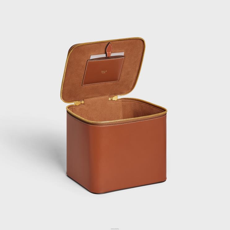 CELINE Tan Pharmacy Case in Shiny Calfskin R0ZNN1580