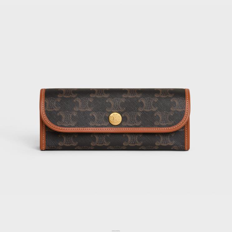 CELINE Tan Pill Box in Triomphe Canvas R0ZNN1593