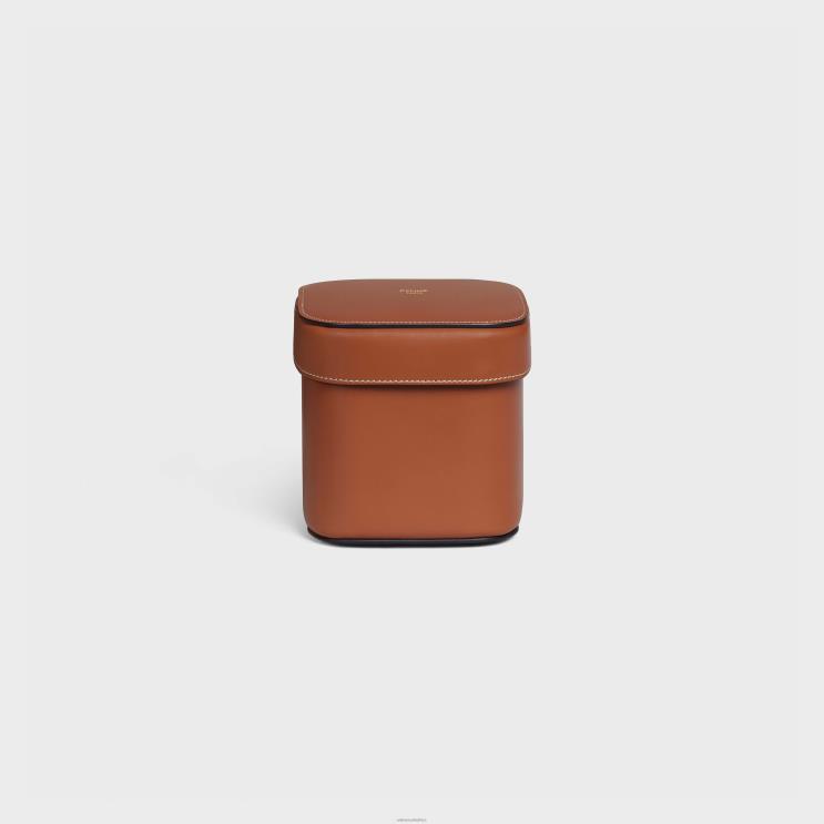 CELINE Tan Small Box in Shiny Calfskin R0ZNN1534