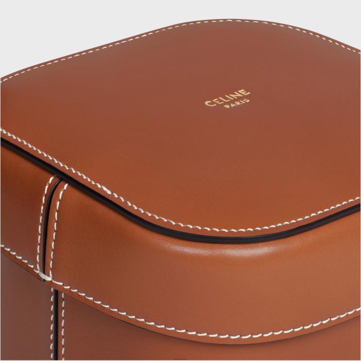 CELINE Tan Small Box in Shiny Calfskin R0ZNN1534