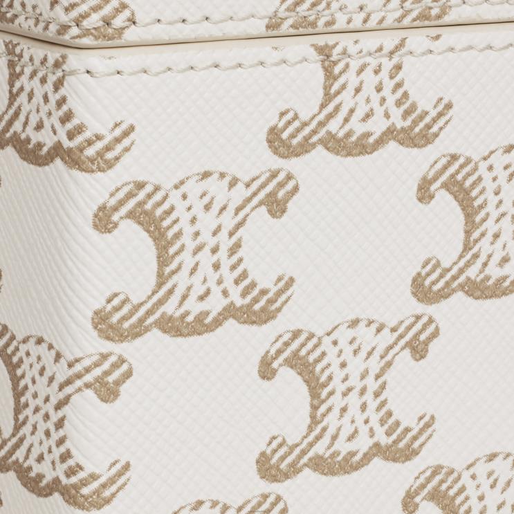 CELINE White Case 1 Perfume 100Ml in Triomphe Canvas & Calfskin R0ZNN1559