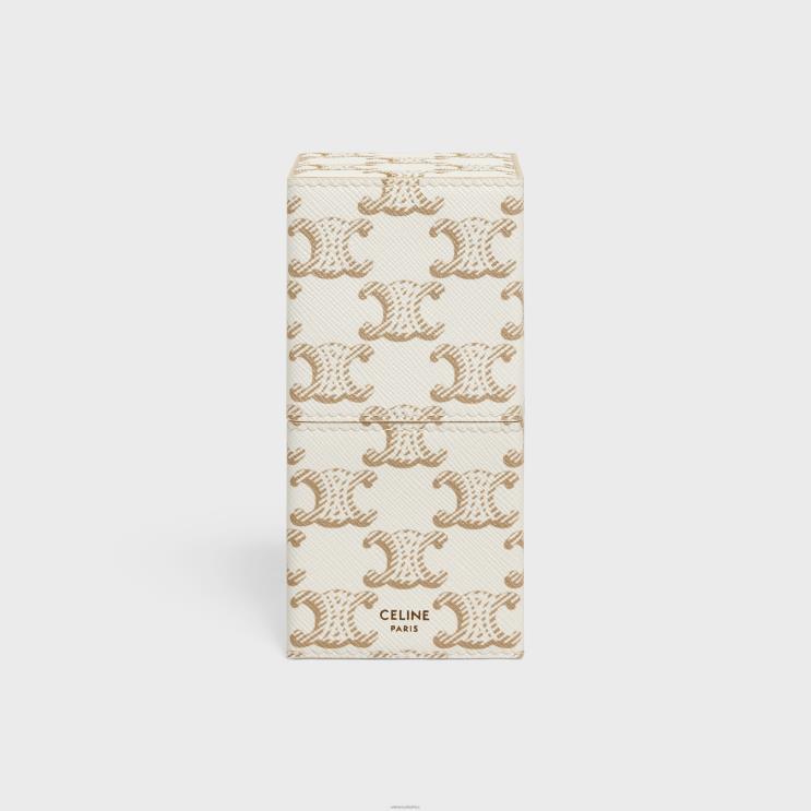 CELINE White Case 1 Perfume 3.4 Fl.Oz in Triomphe Canvas R0ZNN1464