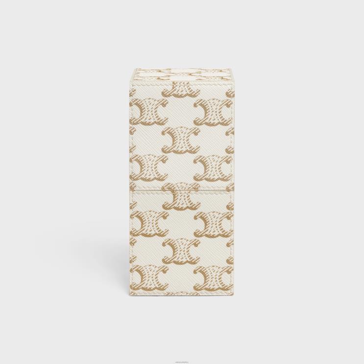 CELINE White Case 1 Perfume 3.4 Fl.Oz in Triomphe Canvas R0ZNN1464