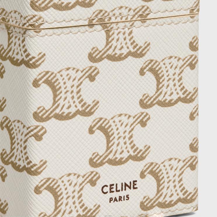 CELINE White Case 1 Perfume 3.4 Fl.Oz in Triomphe Canvas R0ZNN1464