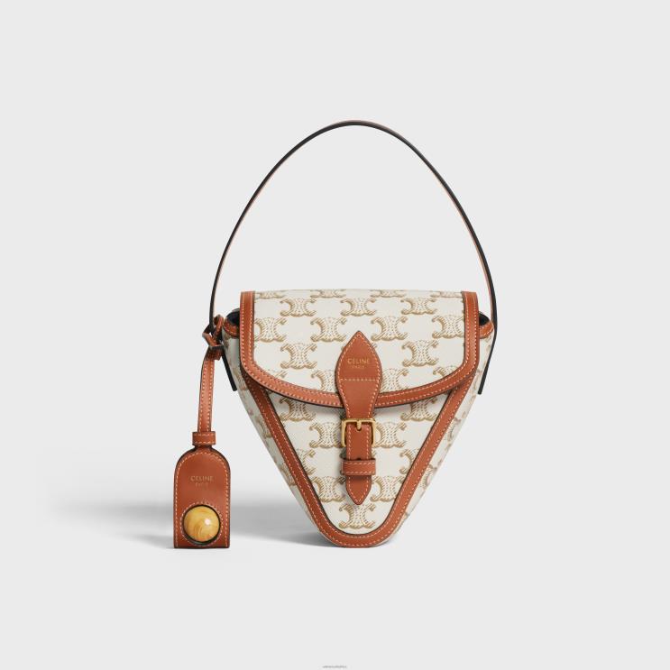 CELINE White Triomphe Petanque Game in Triomphe Canvas & Calfskin R0ZNN1682