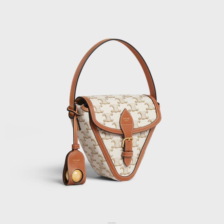 CELINE White Triomphe Petanque Game in Triomphe Canvas & Calfskin R0ZNN1682