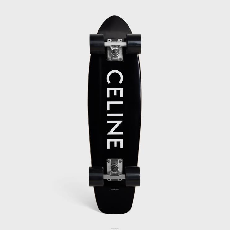 CELINE Black Mini Cruiser in Wood With Print R0ZNN2275