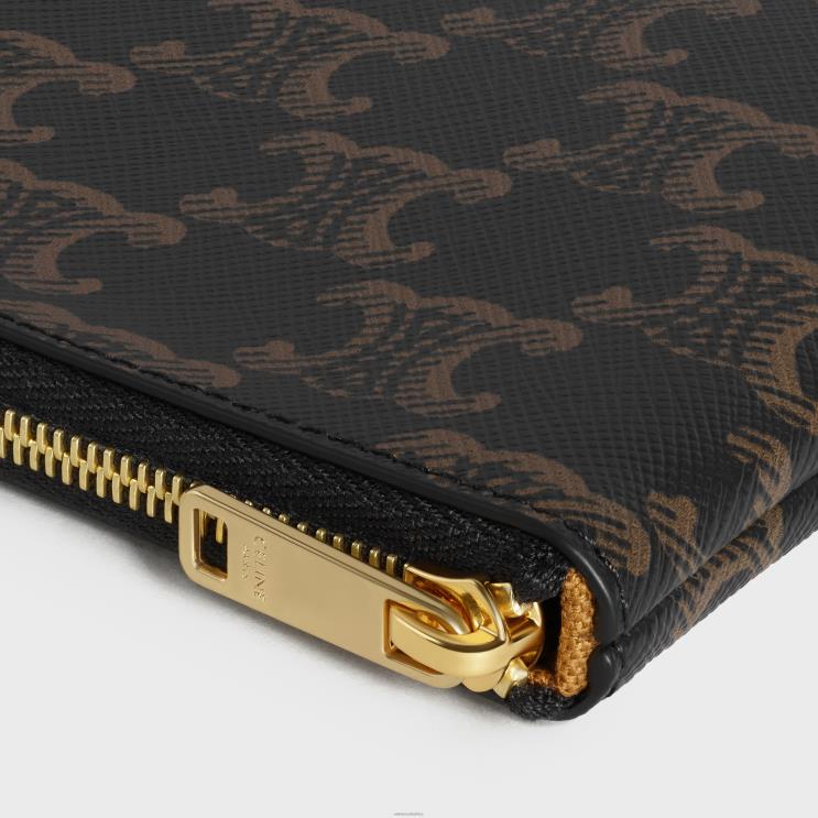 CELINE Black Pouch in Triomphe Canvas R0ZNN509