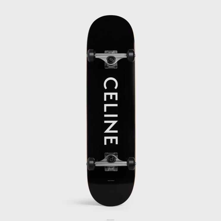 CELINE Black Skateboard Logo Print R0ZNN2276