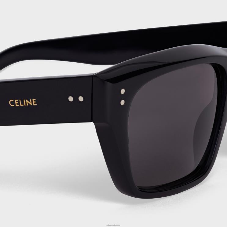 CELINE Black Frame 01 Sunglasses in Acetate With Polarized Lenses R0ZNN2218