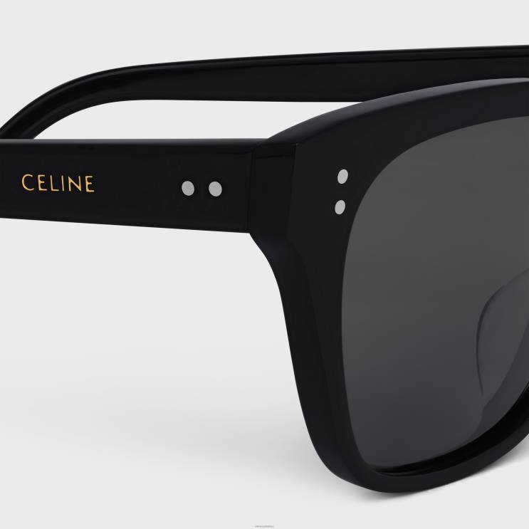 CELINE Black Frame 04 Sunglasses in Acetate With Polarized Lenses R0ZNN2219