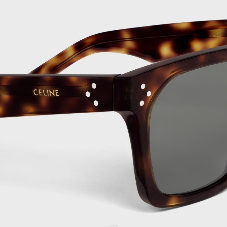 CELINE Caramel Havana Black Frame 45 Sunglasses in Acetate R0ZNN2190