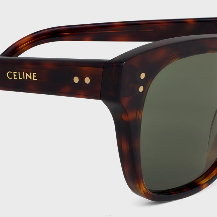 CELINE Red Havana Black Frame 04 Sunglasses in Acetate R0ZNN2220