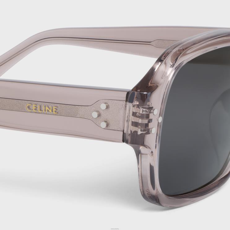 CELINE Transparent Taupe Black Frame 49 Sunglasses in Acetate R0ZNN2212