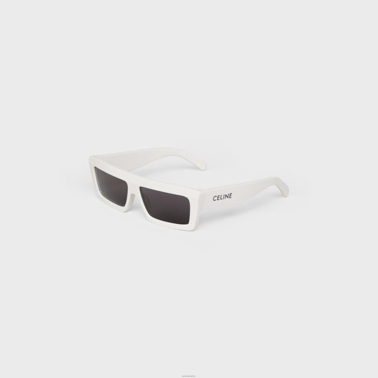 CELINE White Monochroms 02 Sunglasses in Acetate R0ZNN2230
