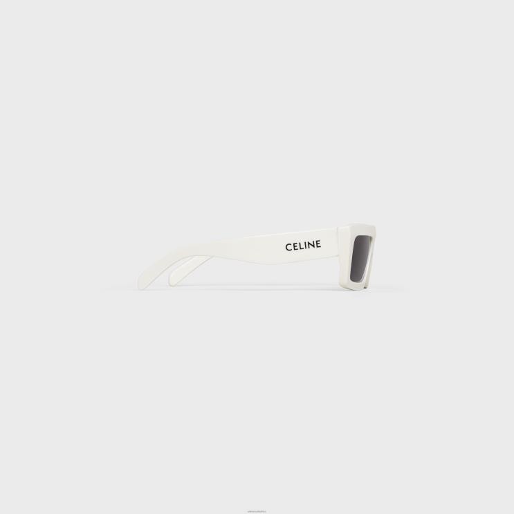 CELINE White Monochroms 02 Sunglasses in Acetate R0ZNN2230