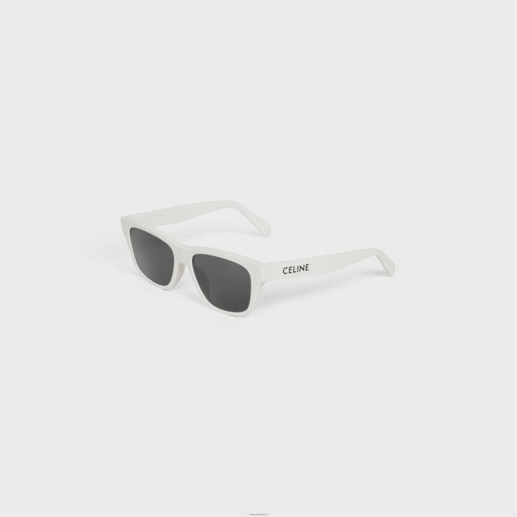 CELINE White Monochroms 05 Sunglasses in Acetate R0ZNN2228