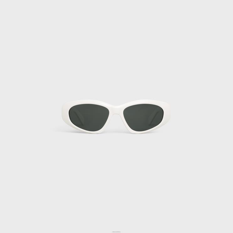 CELINE White Monochroms 07 Sunglasses in Acetate R0ZNN2187