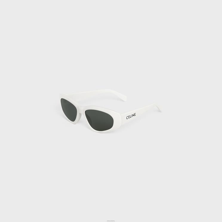 CELINE White Monochroms 07 Sunglasses in Acetate R0ZNN2187