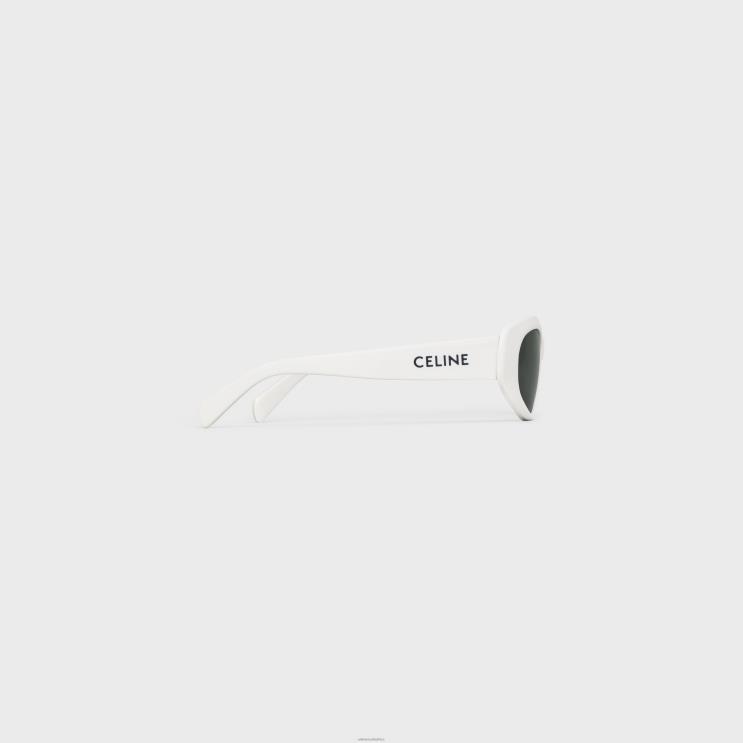 CELINE White Monochroms 07 Sunglasses in Acetate R0ZNN2187