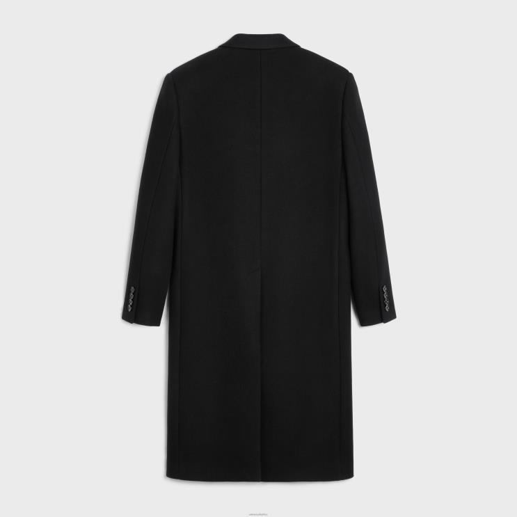 CELINE Black Boxy Coat in Felt R0ZNN1862