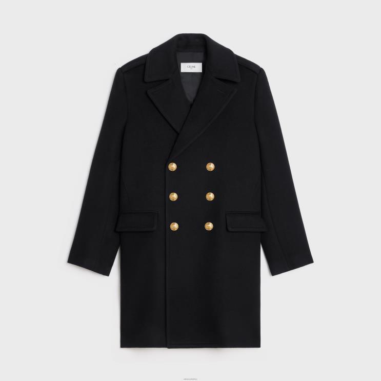 CELINE Black Military Coat in Cashmere Wool R0ZNN1864