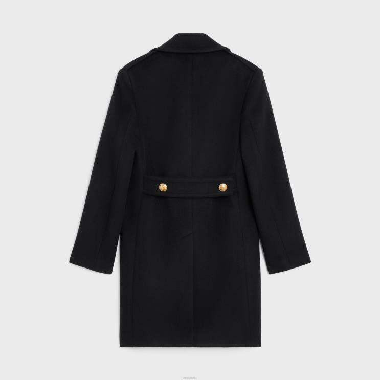 CELINE Black Military Coat in Cashmere Wool R0ZNN1864