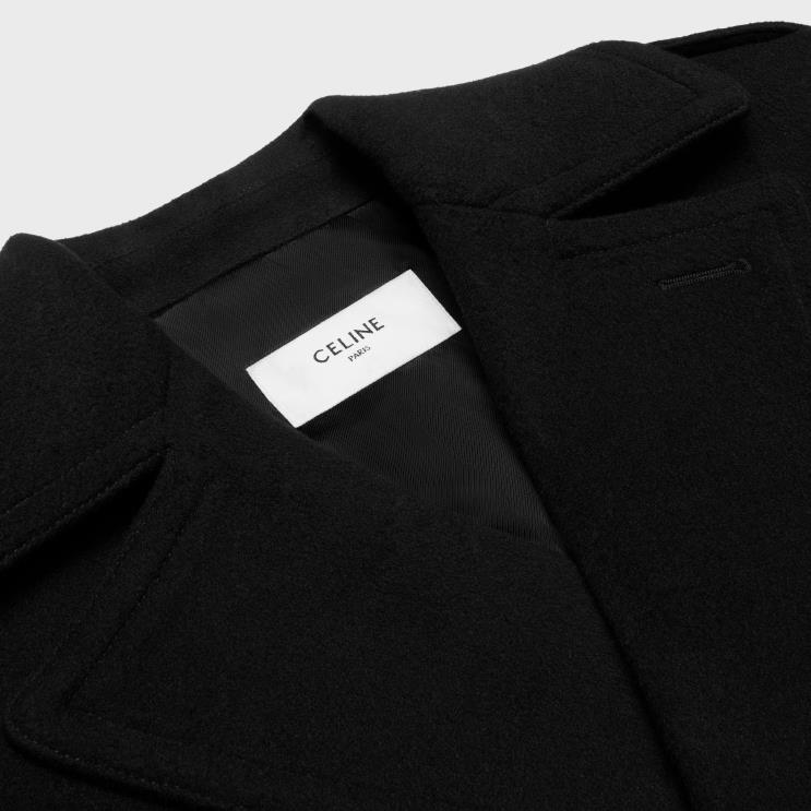 CELINE Black Military Coat in Cashmere Wool R0ZNN1864