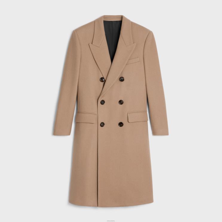CELINE Dark Camel Boxy Coat in Cashmere Cloth R0ZNN1863