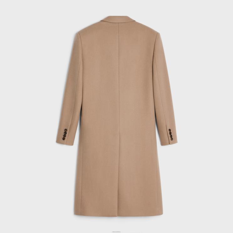 CELINE Dark Camel Boxy Coat in Cashmere Cloth R0ZNN1863