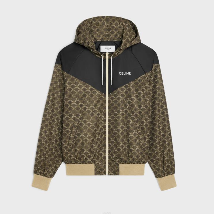 CELINE Beige/Black Blouson Jacket in Monogram Nylon R0ZNN1855