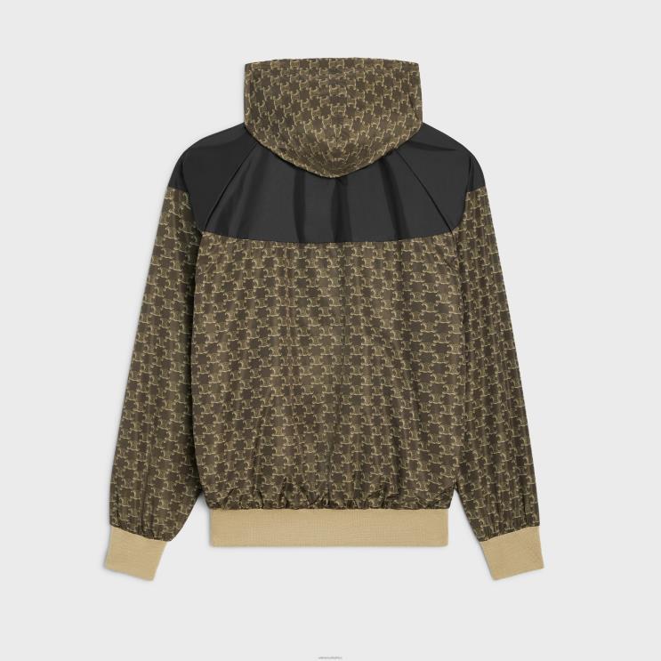 CELINE Beige/Black Blouson Jacket in Monogram Nylon R0ZNN1855