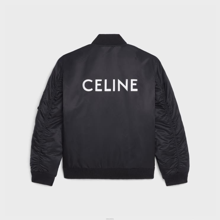 CELINE Black Bomber Jacket in Nylon Twill R0ZNN1829