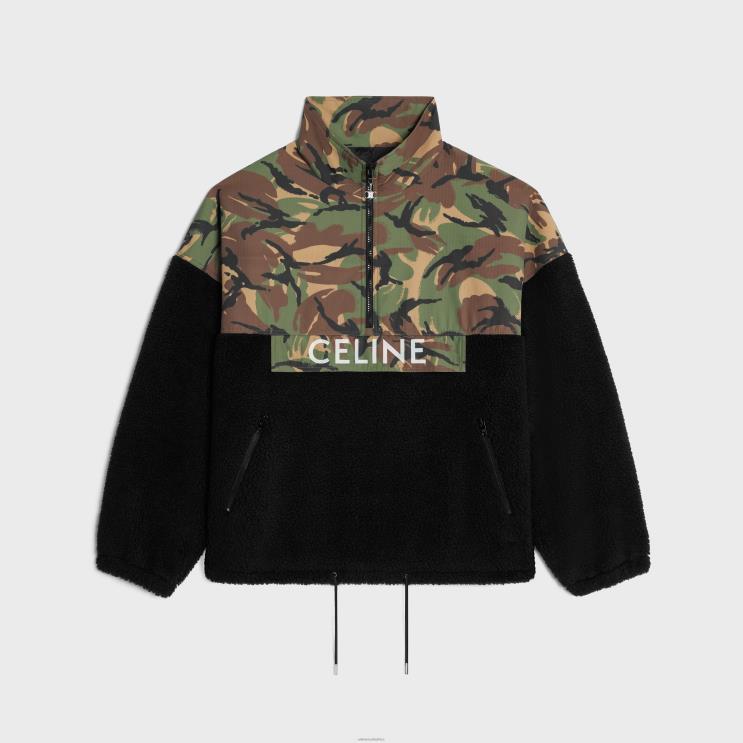 CELINE Black/Camouflage Bi-Material Jacket R0ZNN1806