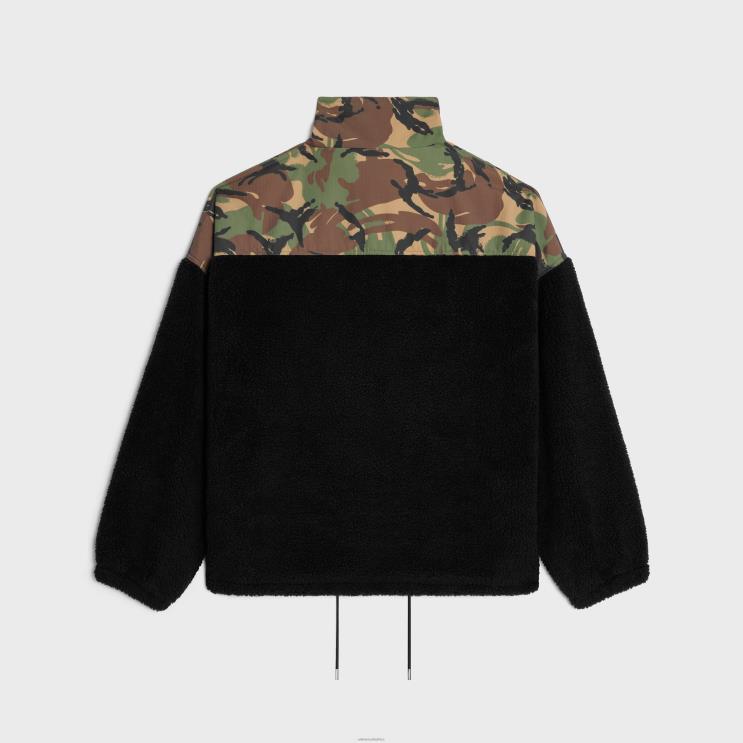 CELINE Black/Camouflage Bi-Material Jacket R0ZNN1806