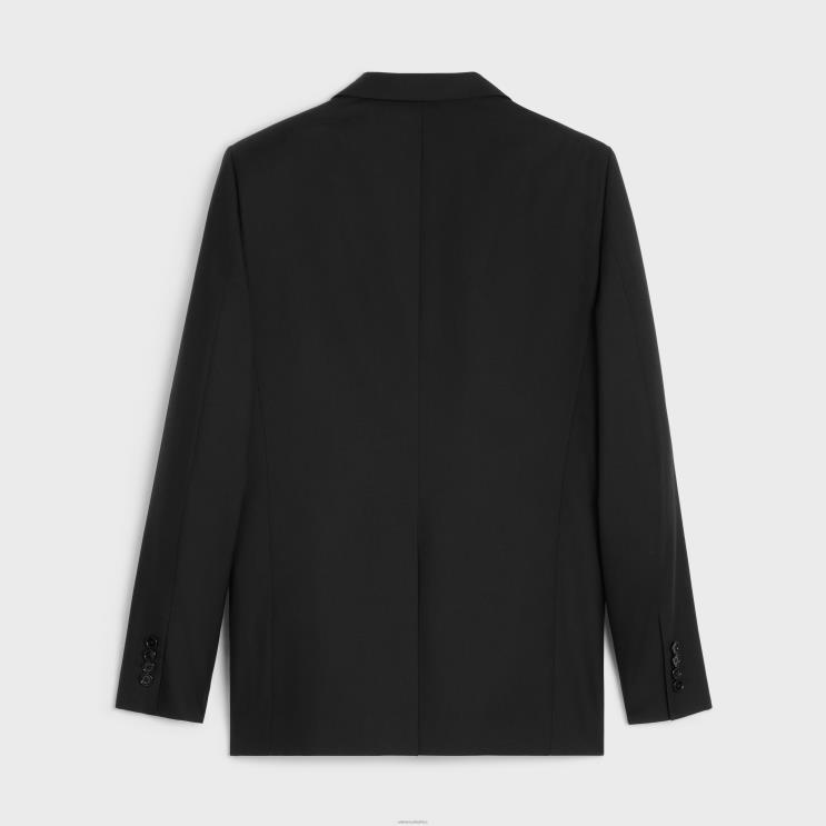 CELINE Black Classic Jacket in Wool Gabardine R0ZNN1869