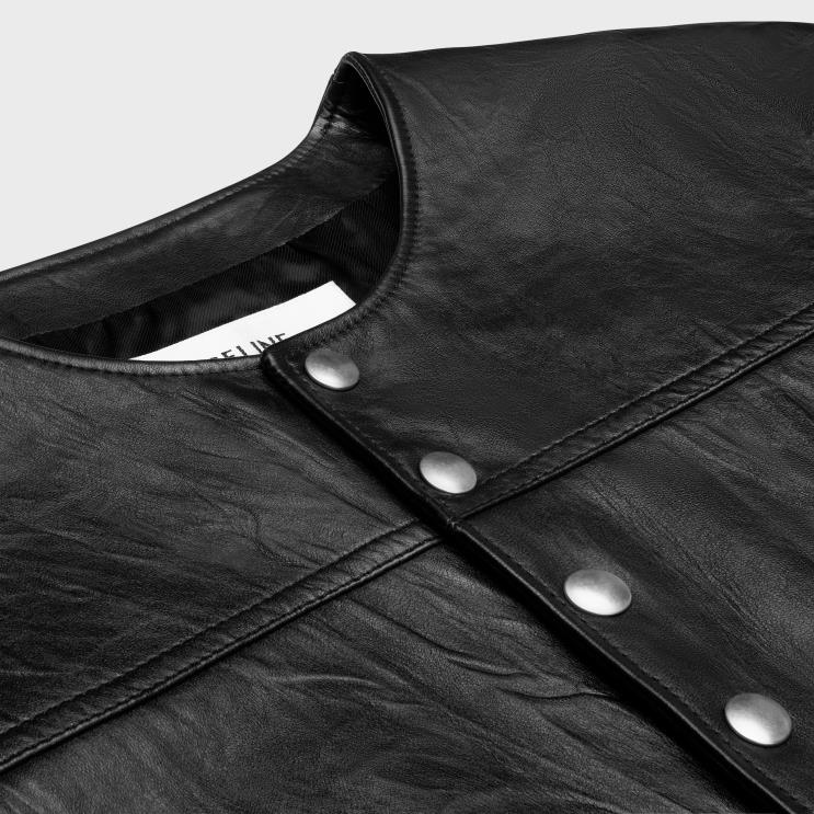 CELINE Black Conchos Jacket in Lambskin R0ZNN1782