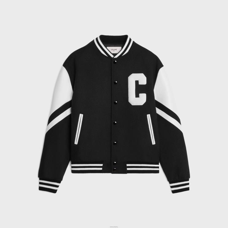 CELINE Black Jackson Teddy Jacket in Textured Wool R0ZNN1775