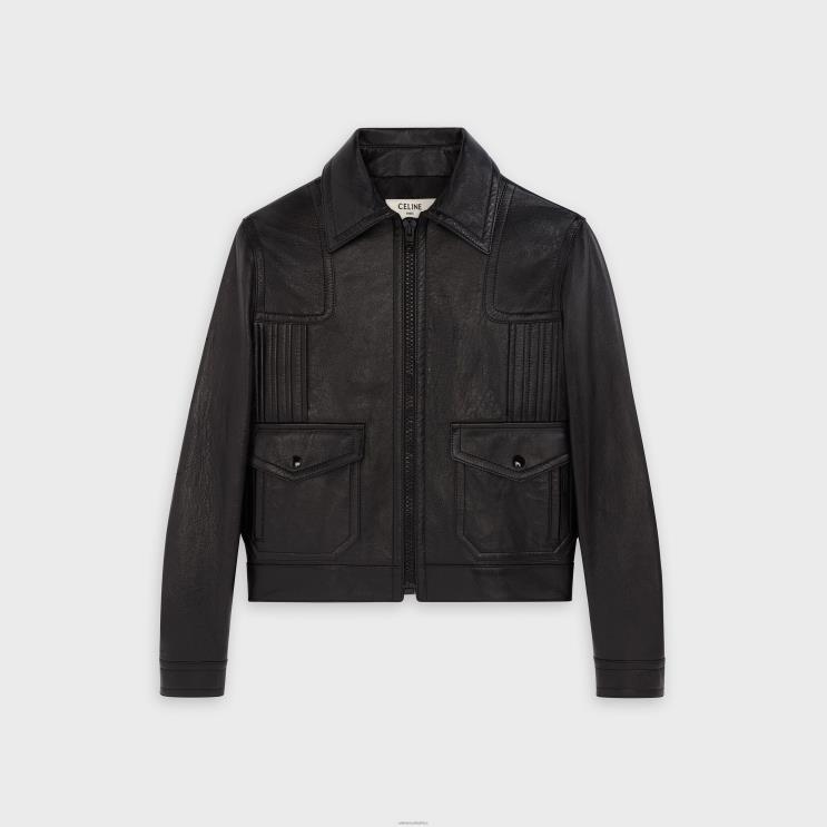 CELINE Black Paul Blouson in Lambskin R0ZNN1831