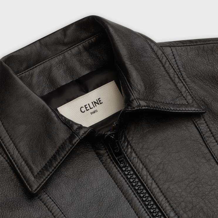 CELINE Black Paul Blouson in Lambskin R0ZNN1831