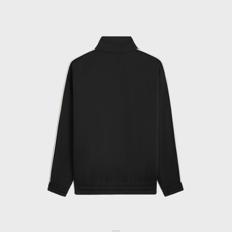 CELINE Black Tracksuit Jacket in Double Face Jersey R0ZNN1951