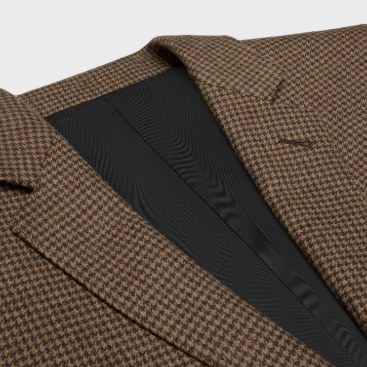 CELINE Camel/Marron Classic Jacket in Cashmere Flannel R0ZNN1787