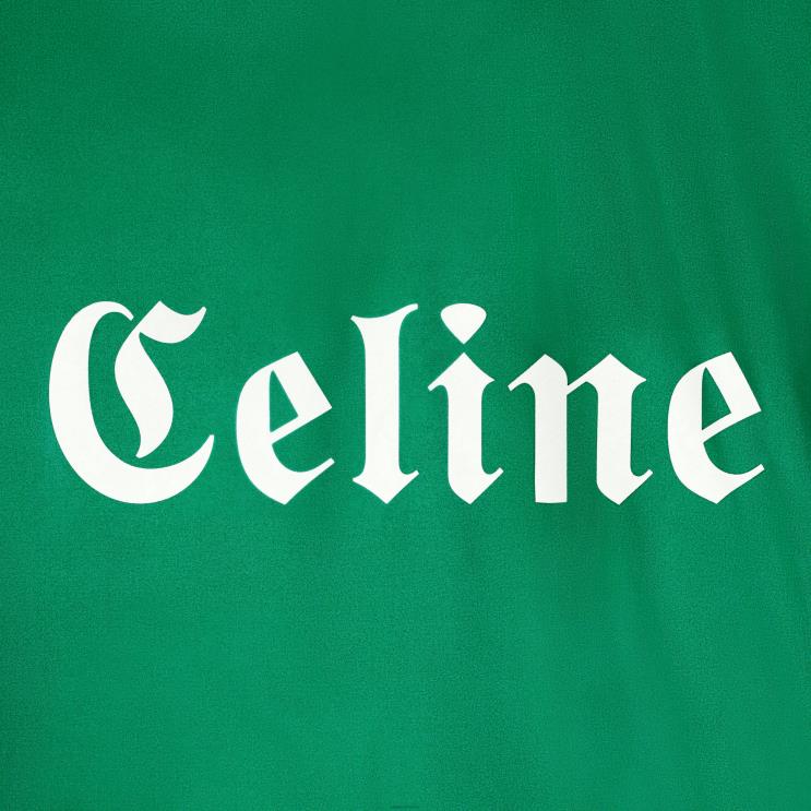 CELINE Green Long Coach Jacket in Lightweight Nylon R0ZNN1851